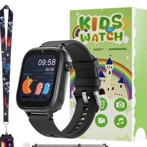 4G Smartwatch for Kids with SIM Card, 47 Exciting Games, Two-Way Calling Feature